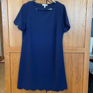 Navy scalloped dress